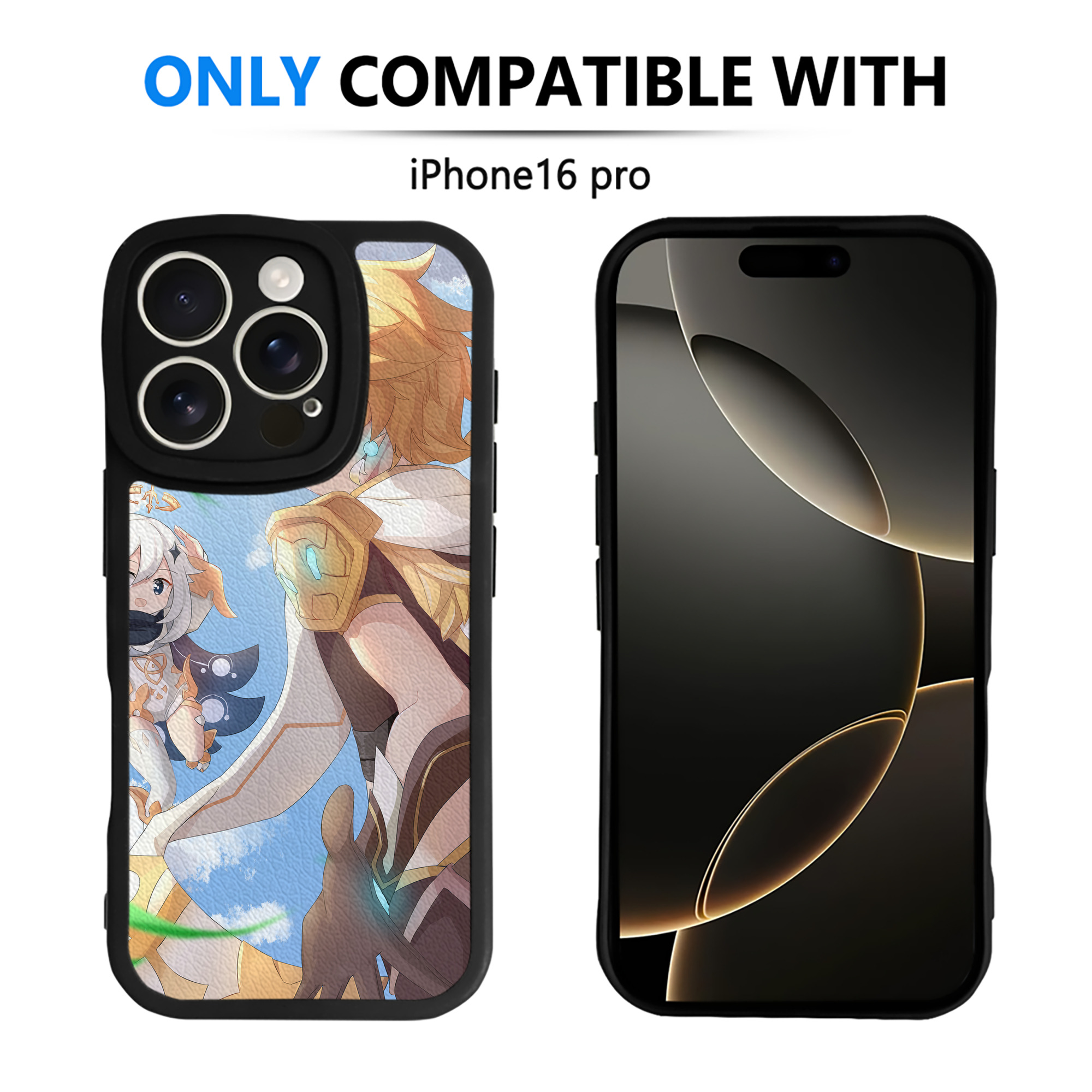 げんし神 genshin 【iPhone 16シリーズ対応】シリコンスマホケース（レザー調） 材質：シリコン